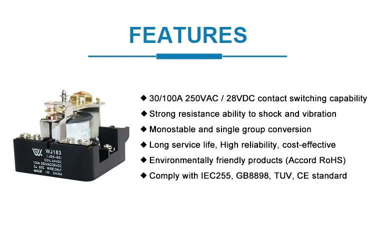 Jqx-62f/1z 220V AC Powr Relay, CE Proved High Quality Power Relay, ISO9001 Proved Power Relay